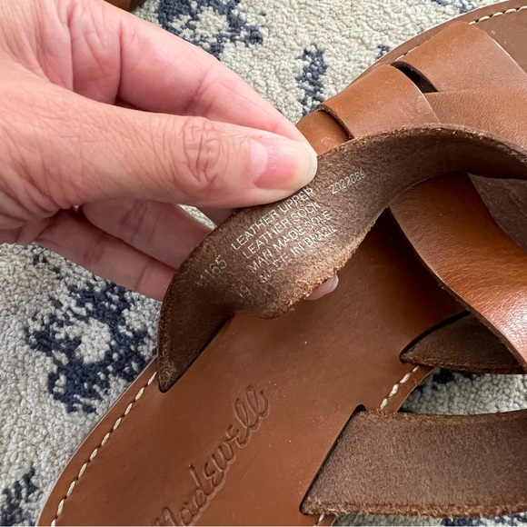 Madewell Boardwalk Woven Slide Sandal in English Saddle - Picture 10 of 10